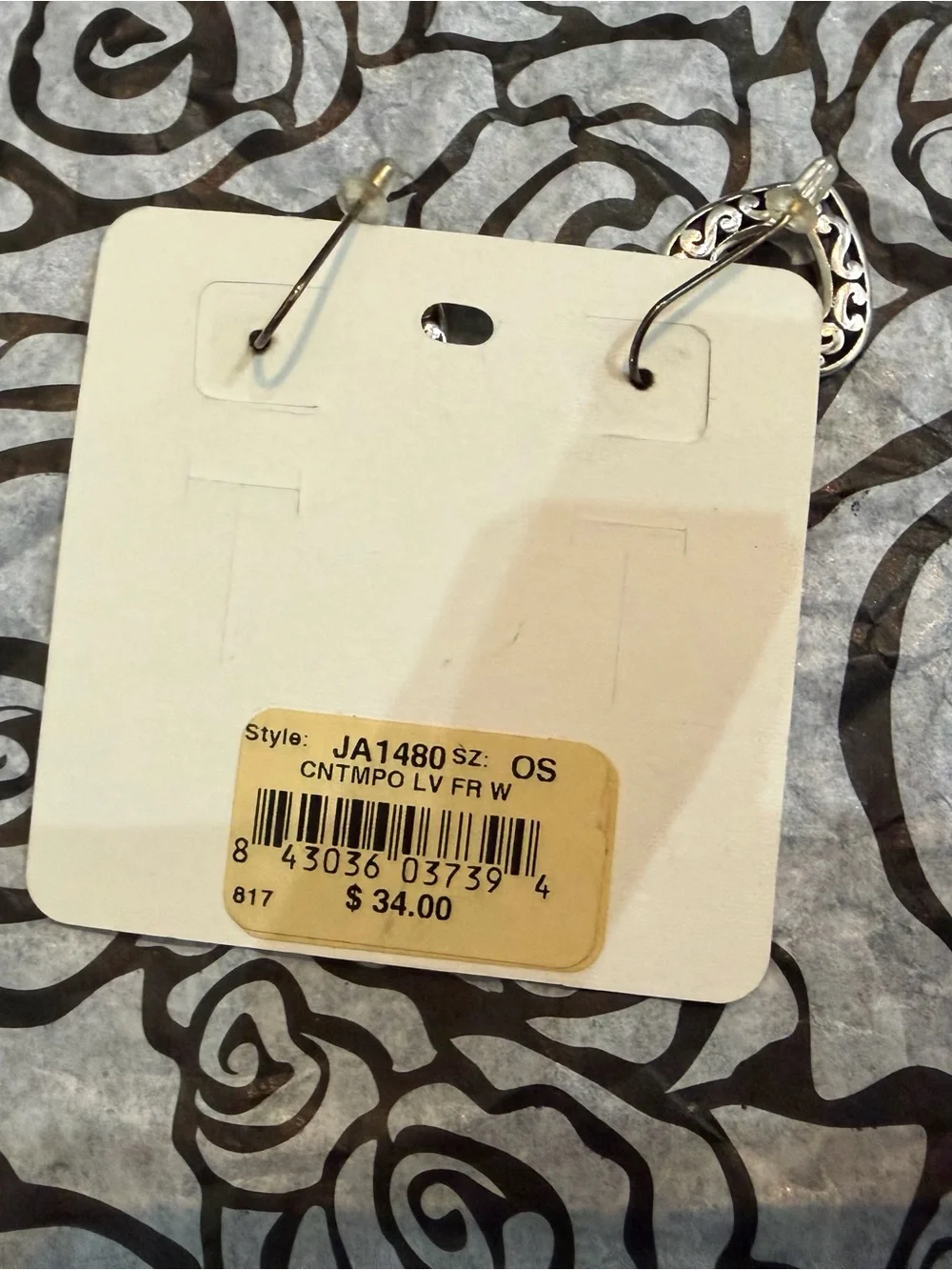 Brighton Contempo Silver Heart French Wire Earrings. NWT